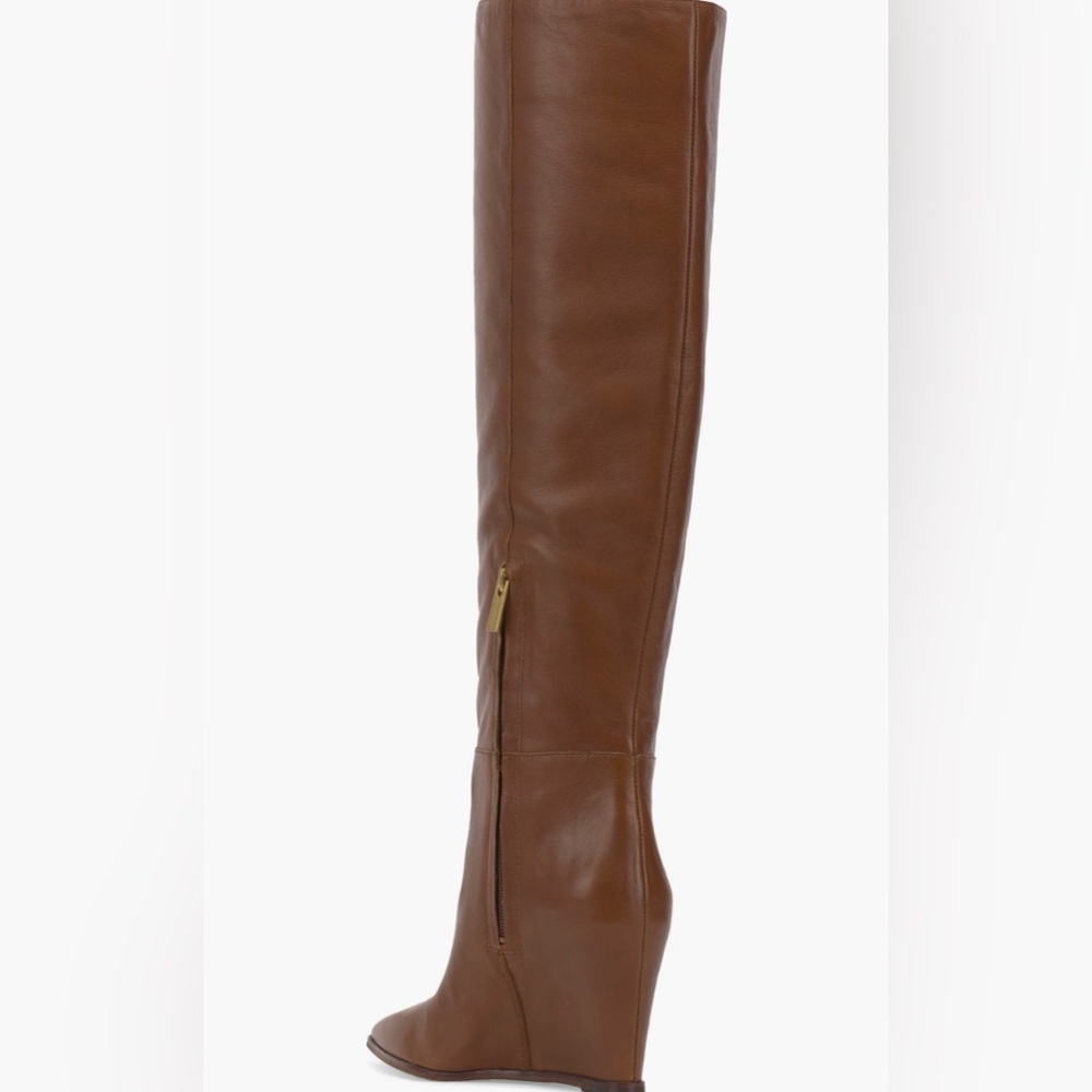 Vince Camuto Brown Over-the-Knee Wedge Boots - Picture 4 of 8